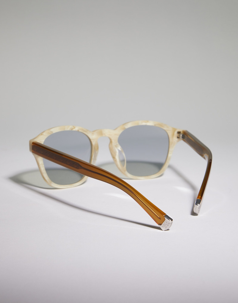 Brunello Cucinelli Intarsia Rays acetate sunglasses outlook