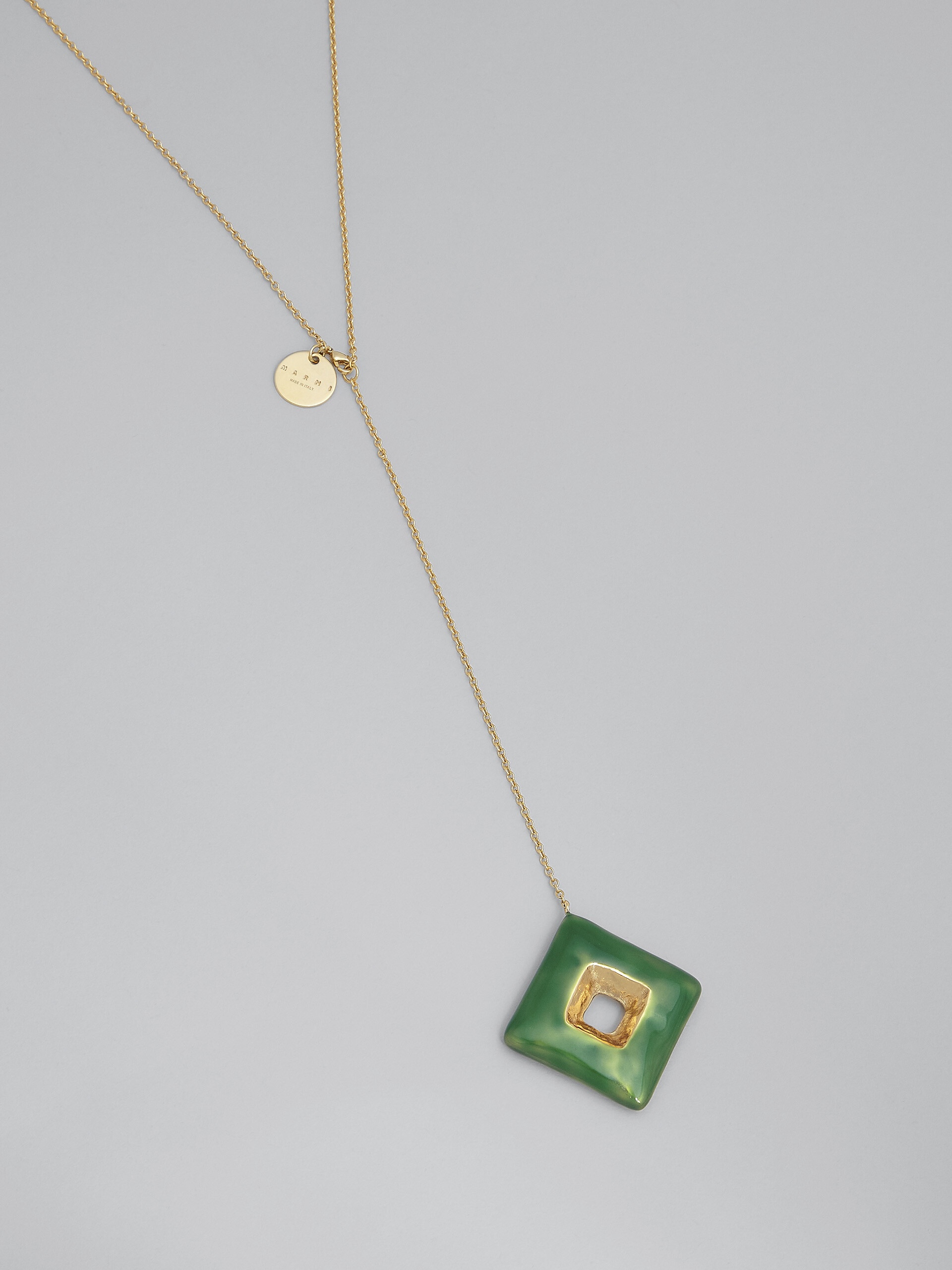 TRAPEZE GREEN NECKLACE - 4