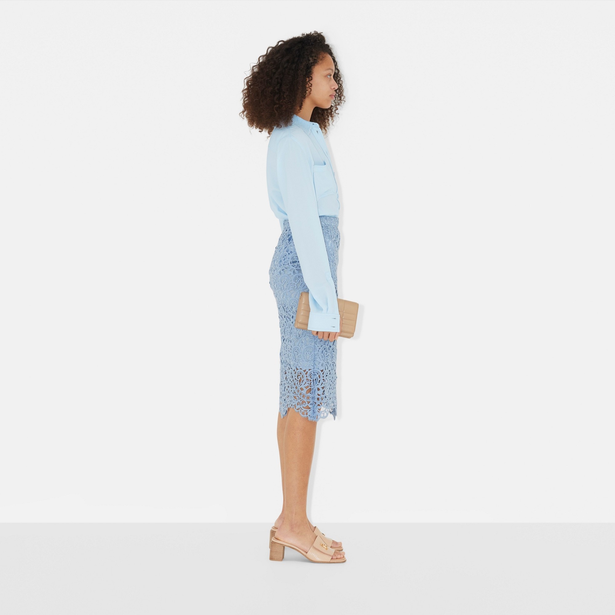 Lace Collar Viscose Shirt - 3