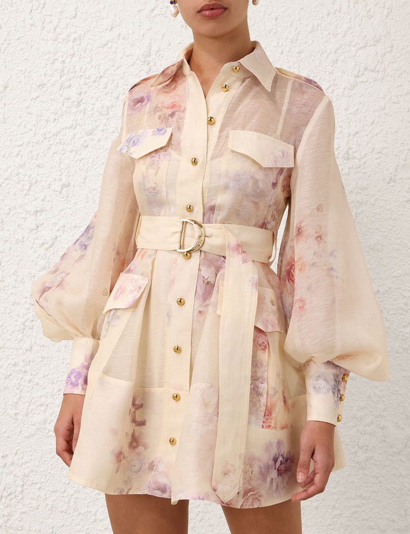 Zimmermann HYPNOTIC UTILITY MINI DRESS outlook