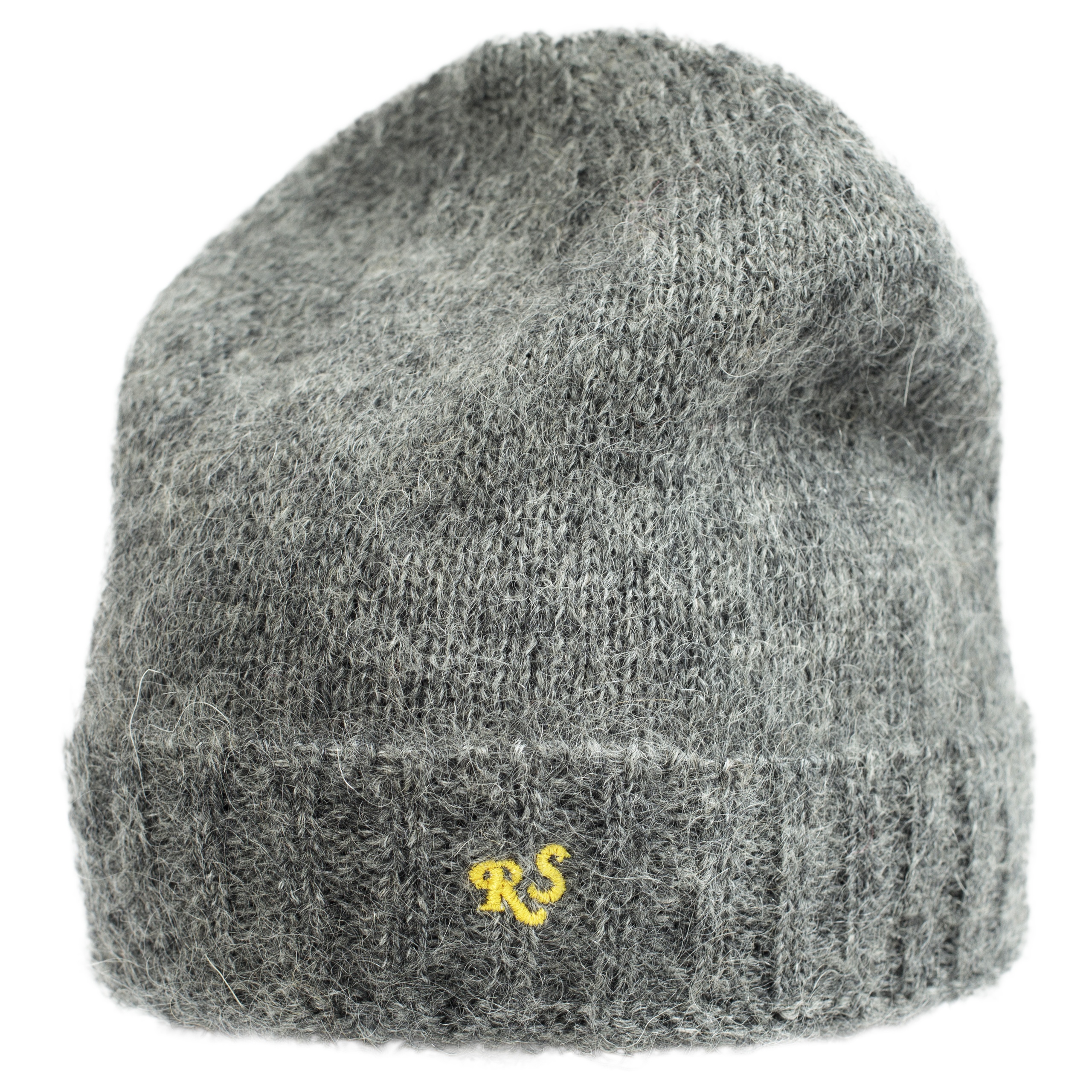 RS KNITTED BEANIE IN GREY - 1