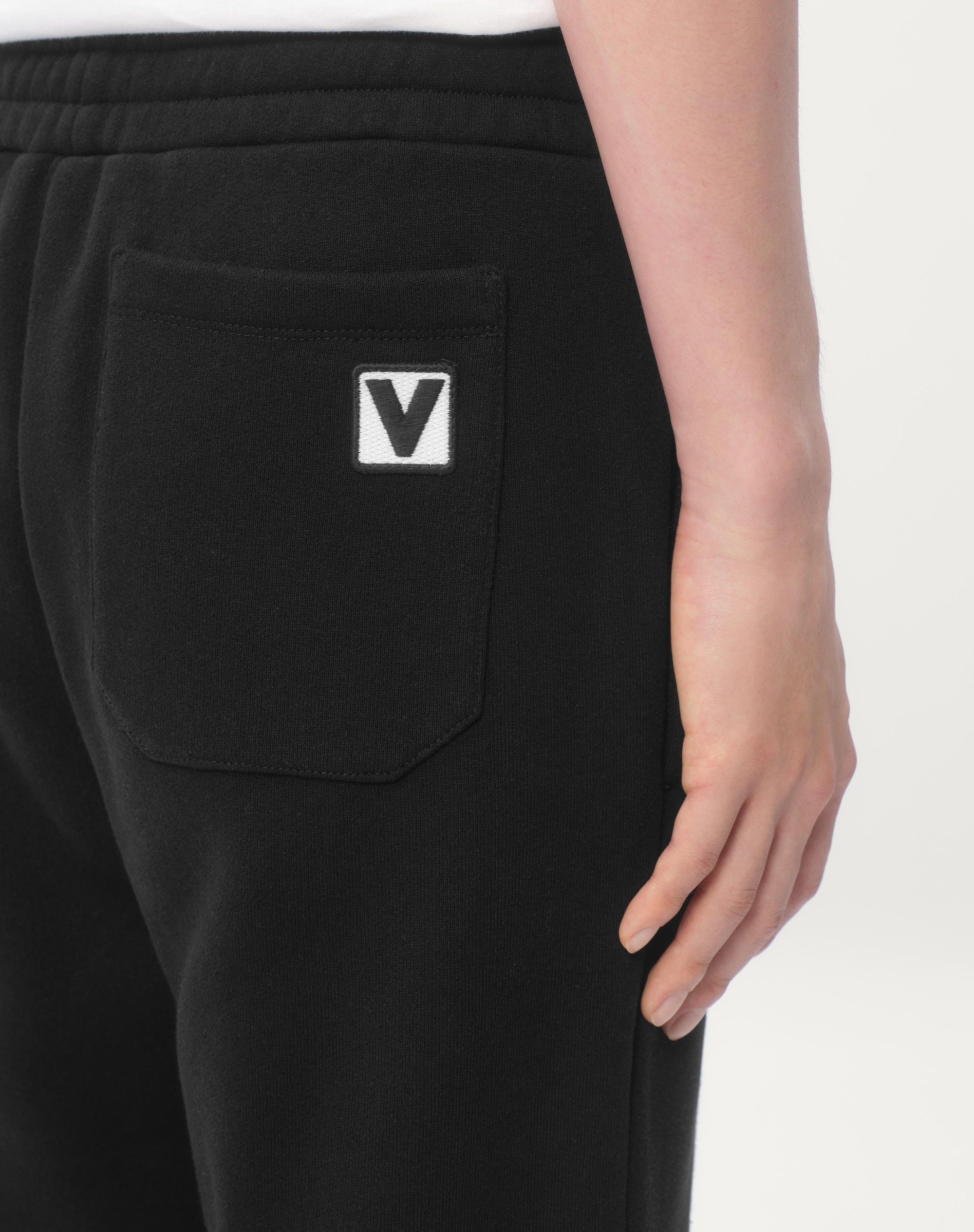 COTTON JOGGING PANTS WITH CHEZ VALENTINO PATCH - 4