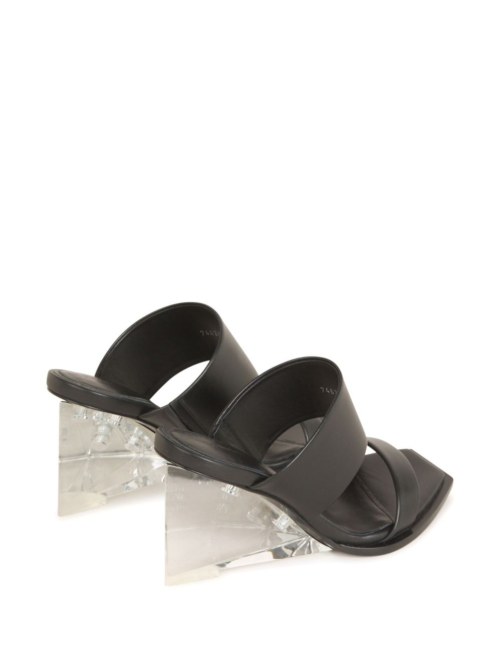 75mm platform leather mules - 3