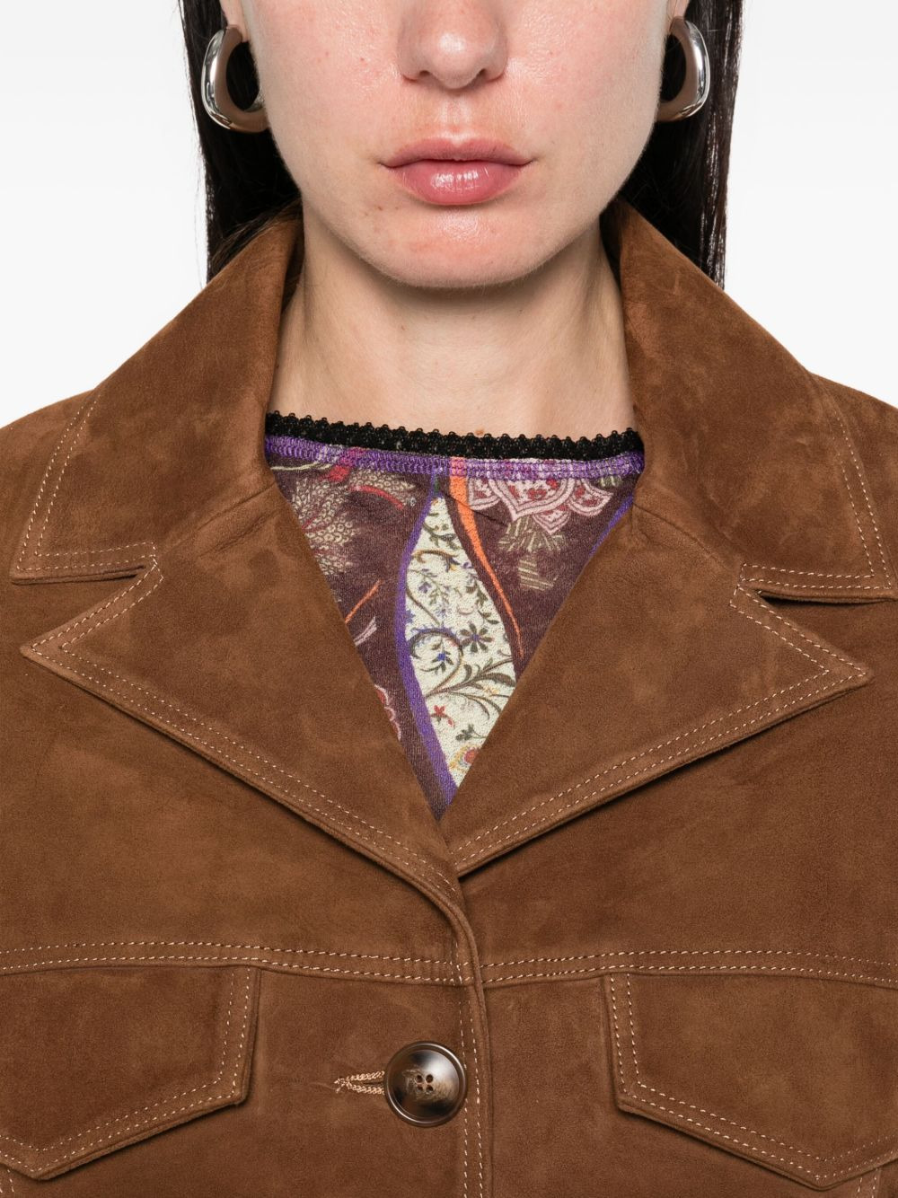 button-up flap-pockets jacket - 5
