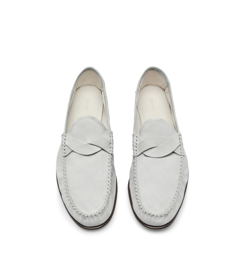 TOM FORD SUEDE TWISTED BAND RIPLEY LOAFER outlook