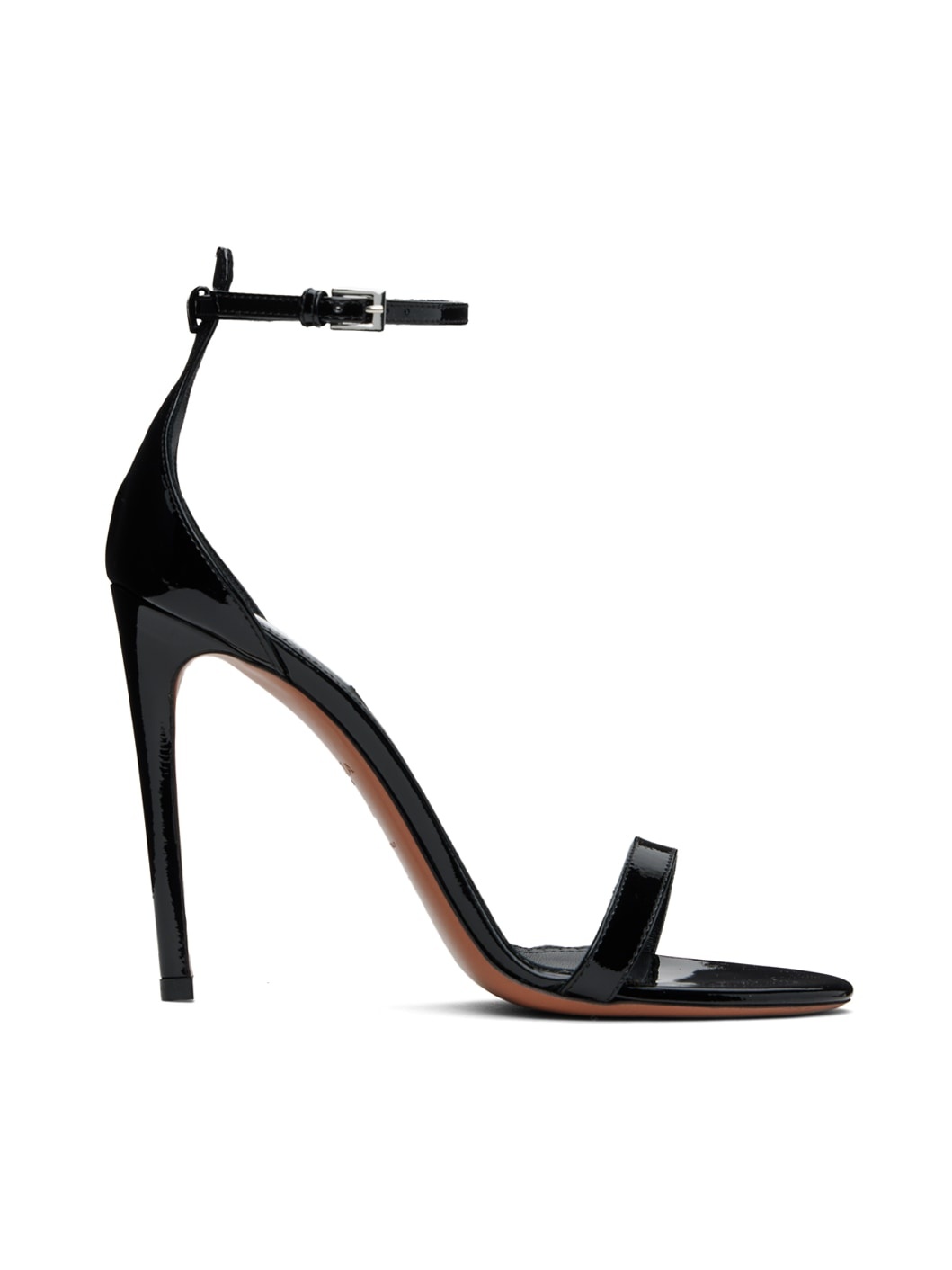 Black High Calfskin Heeled Sandals - 1