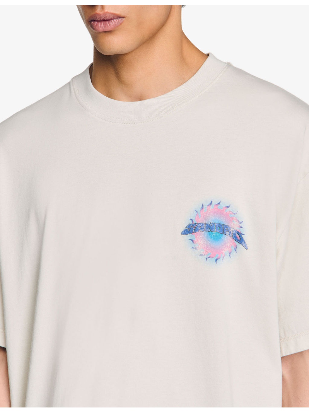 Sun Motif Printed Cotton T-Shirt - 5