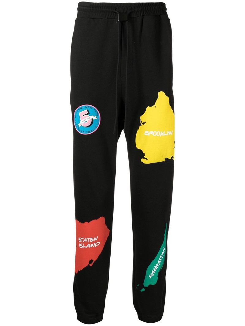 New York district-print track pants 1