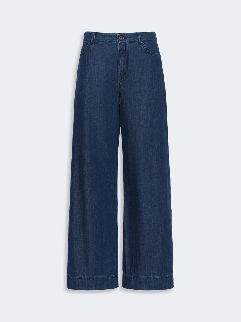VEGA Cotton denim wide-leg jeans - NAVY 1