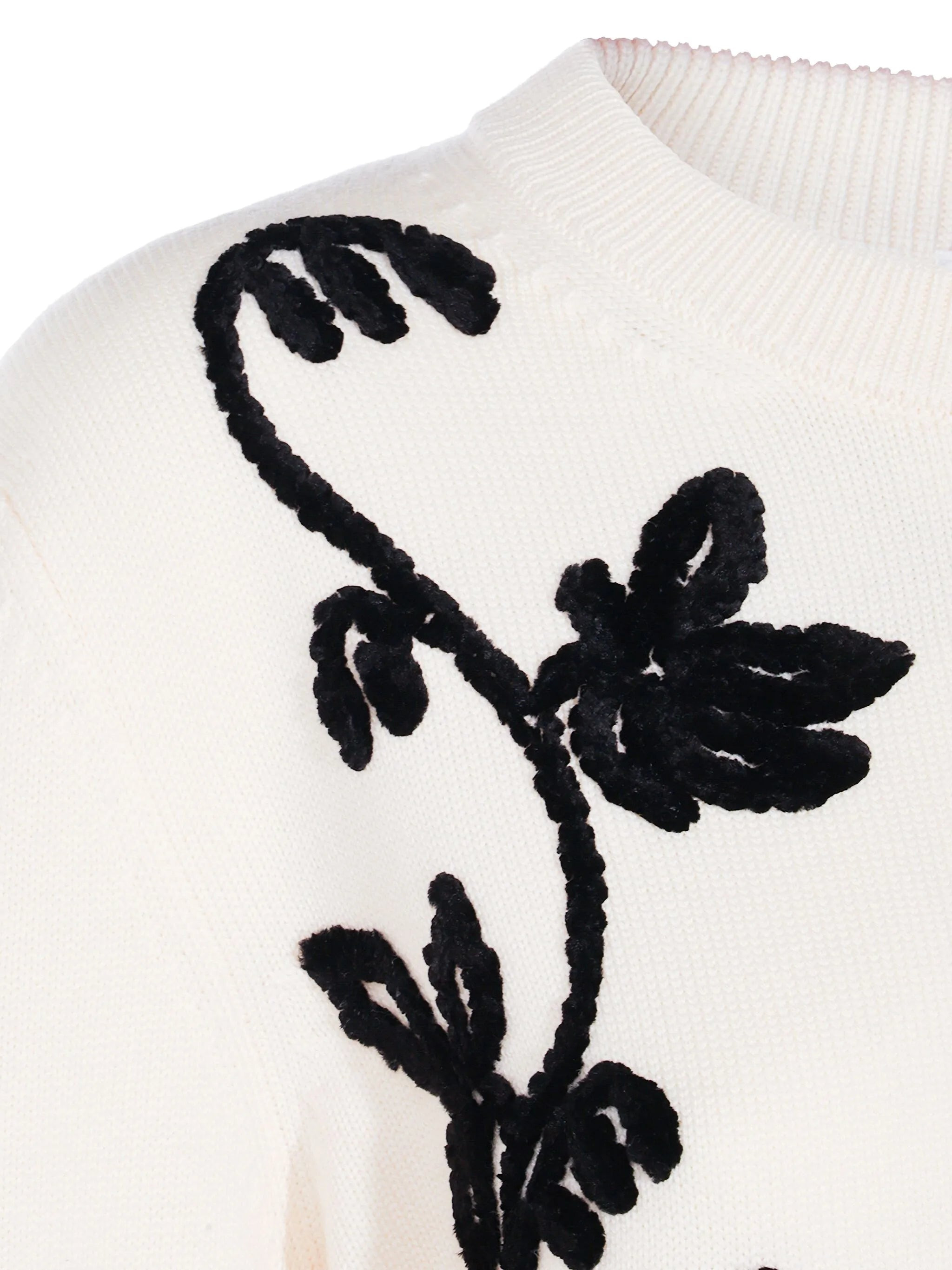 embroidered wool jumper - 3