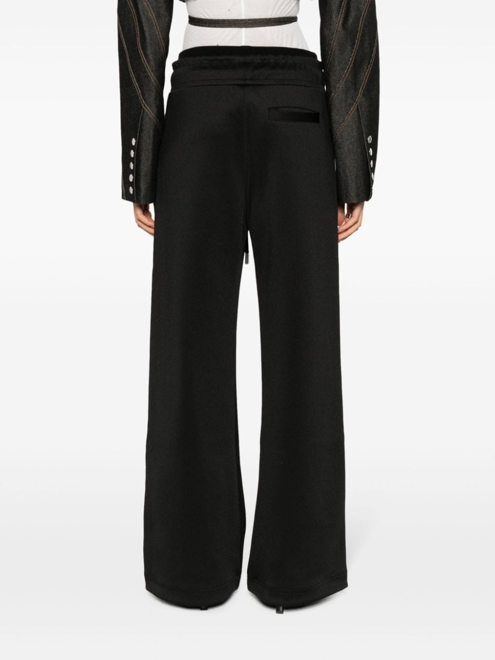 elasticated-waist cotton track pants - 4