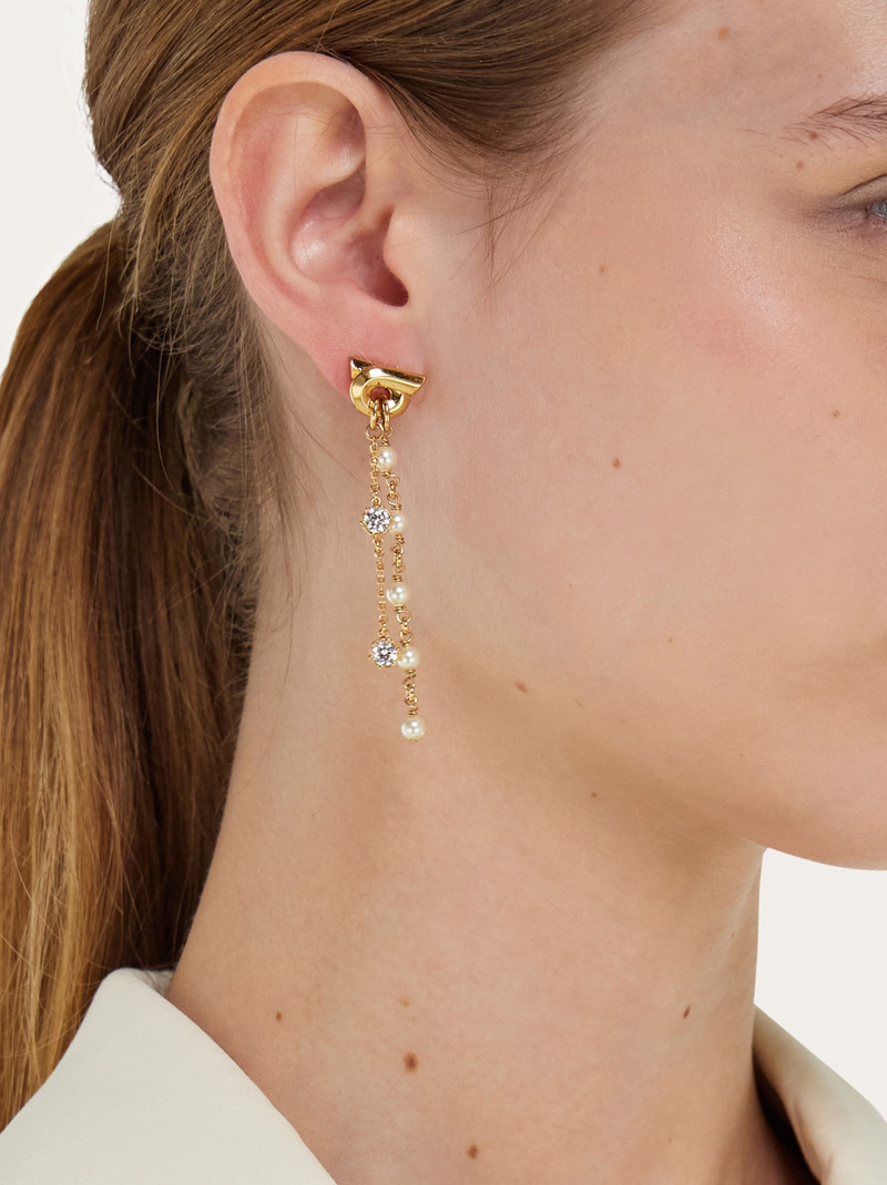FERRAGAMO Double drop earrings outlook