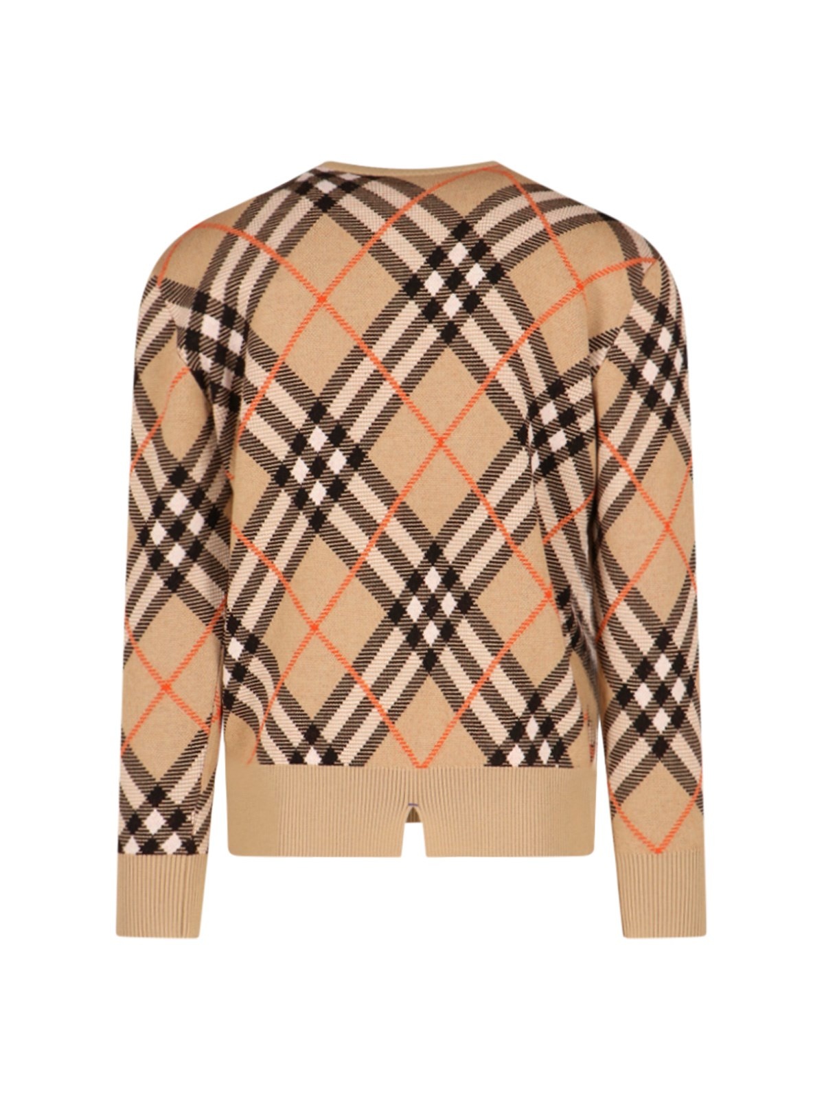 'CHECK' CREW NECK SWEATER - 2