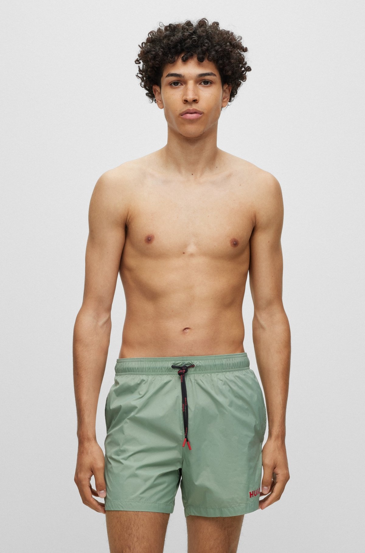 FULLY LINED SWIM SHORTS WITH LOGO PRINT - 2