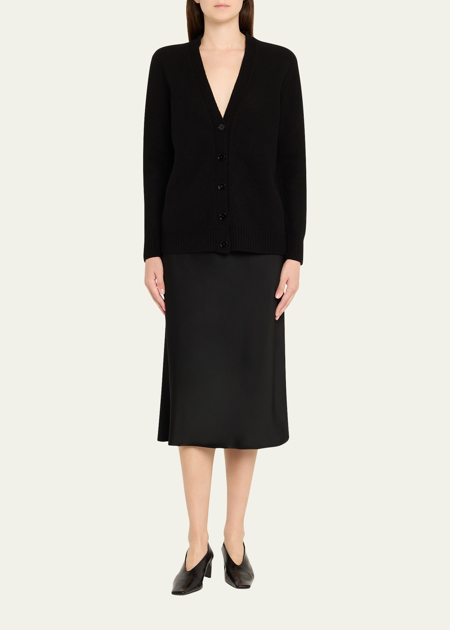 Button-Front Wool Cardigan - 2