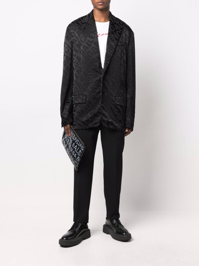 BALENCIAGA logo jacquard blazer outlook