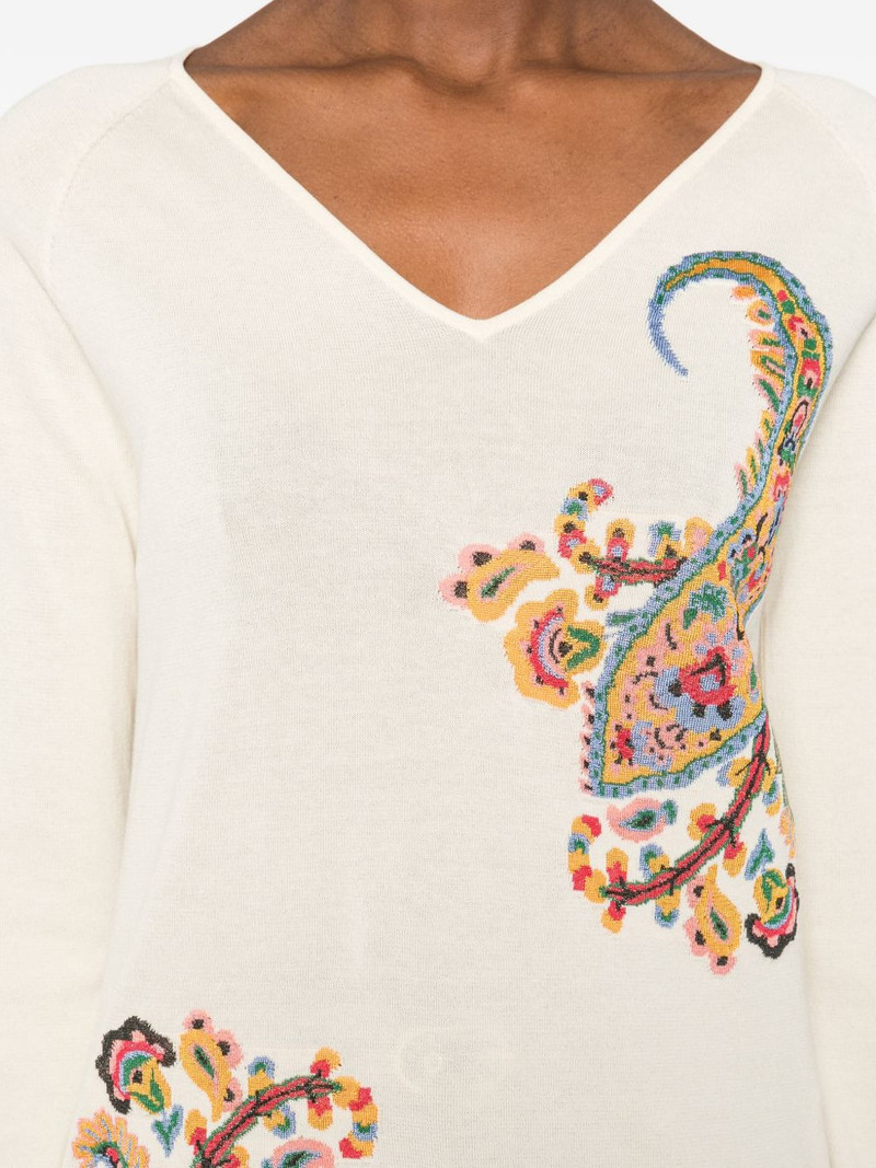 paisley-motif long-sleeved T-shirt 5