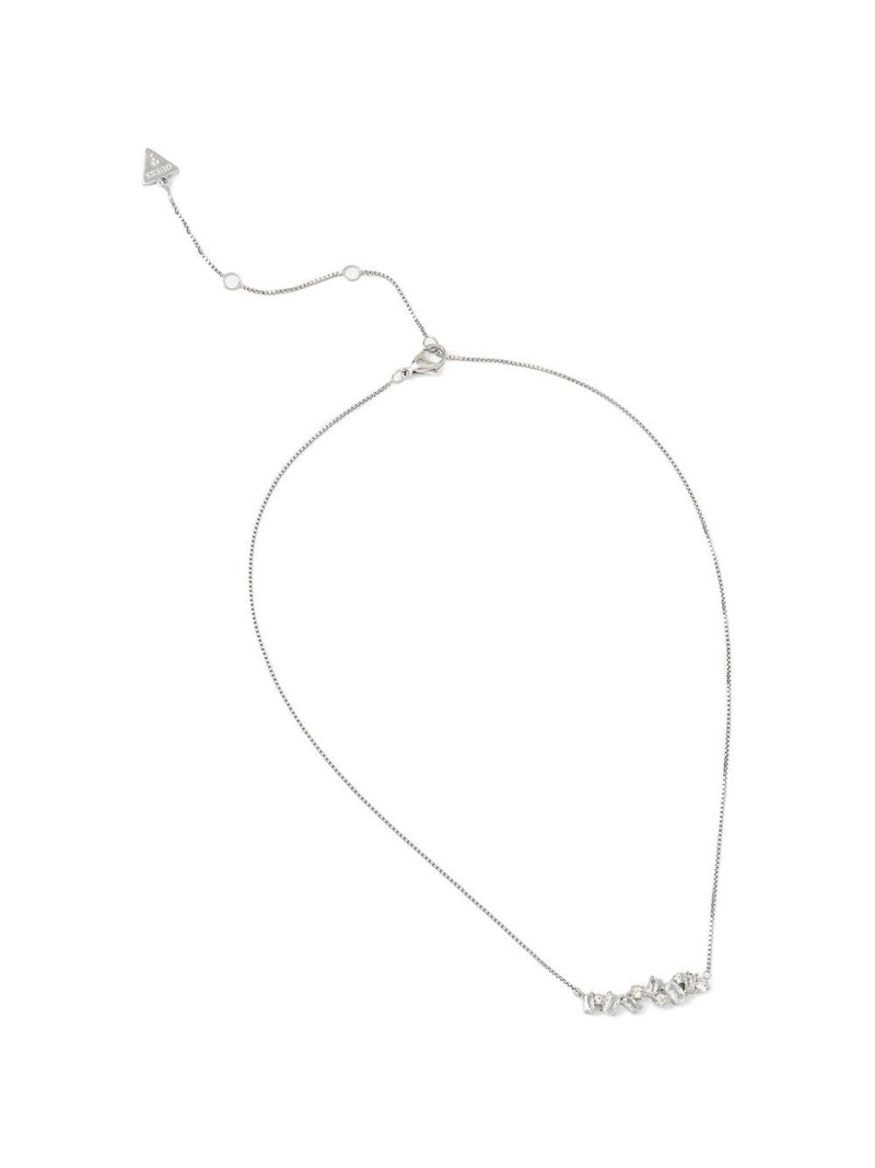 GUESS USA Chandelier crystal-embellished box-chain necklace outlook