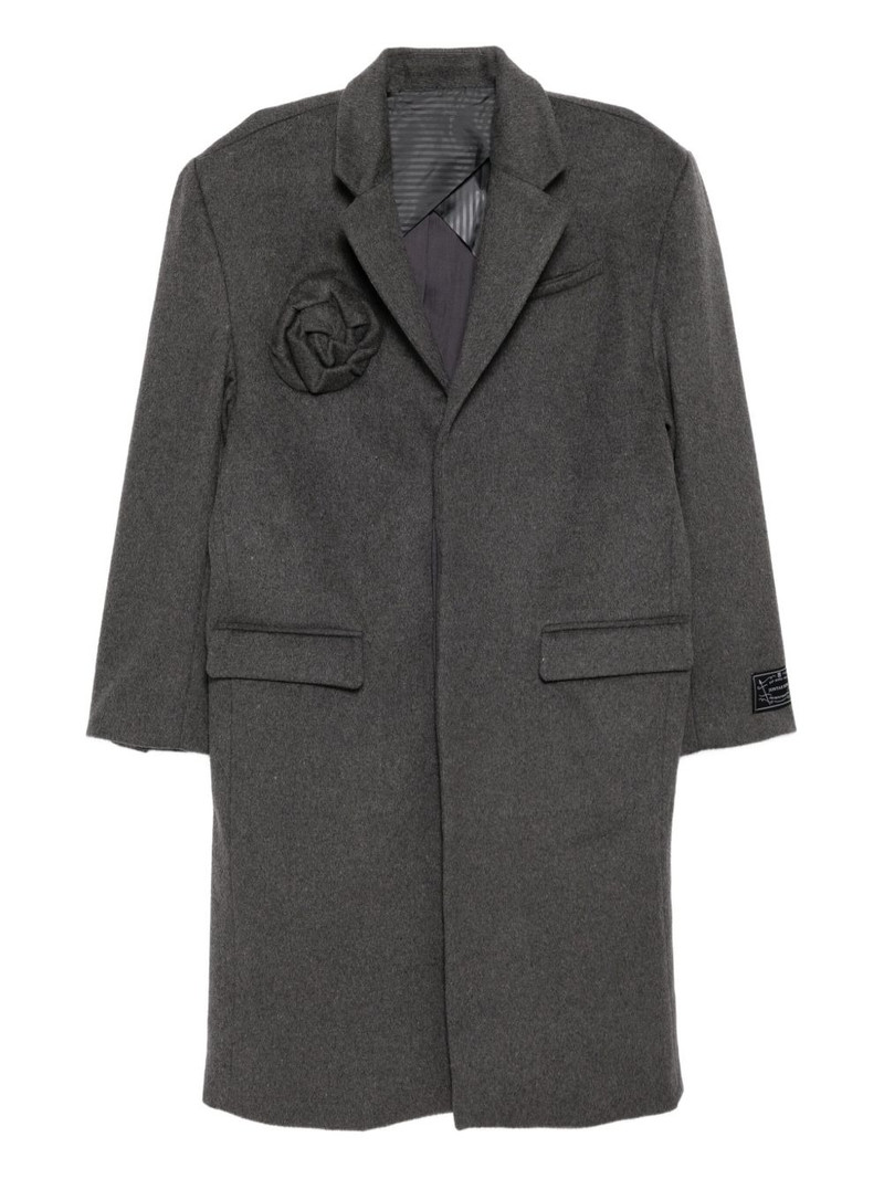 floral-embellishment coat 1