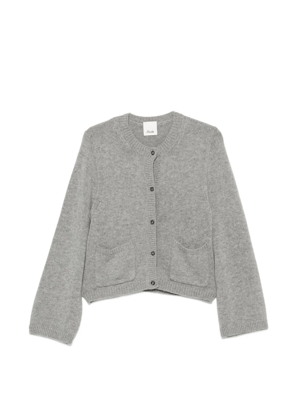 patch-pocket ribbed-trim cardigan - 1