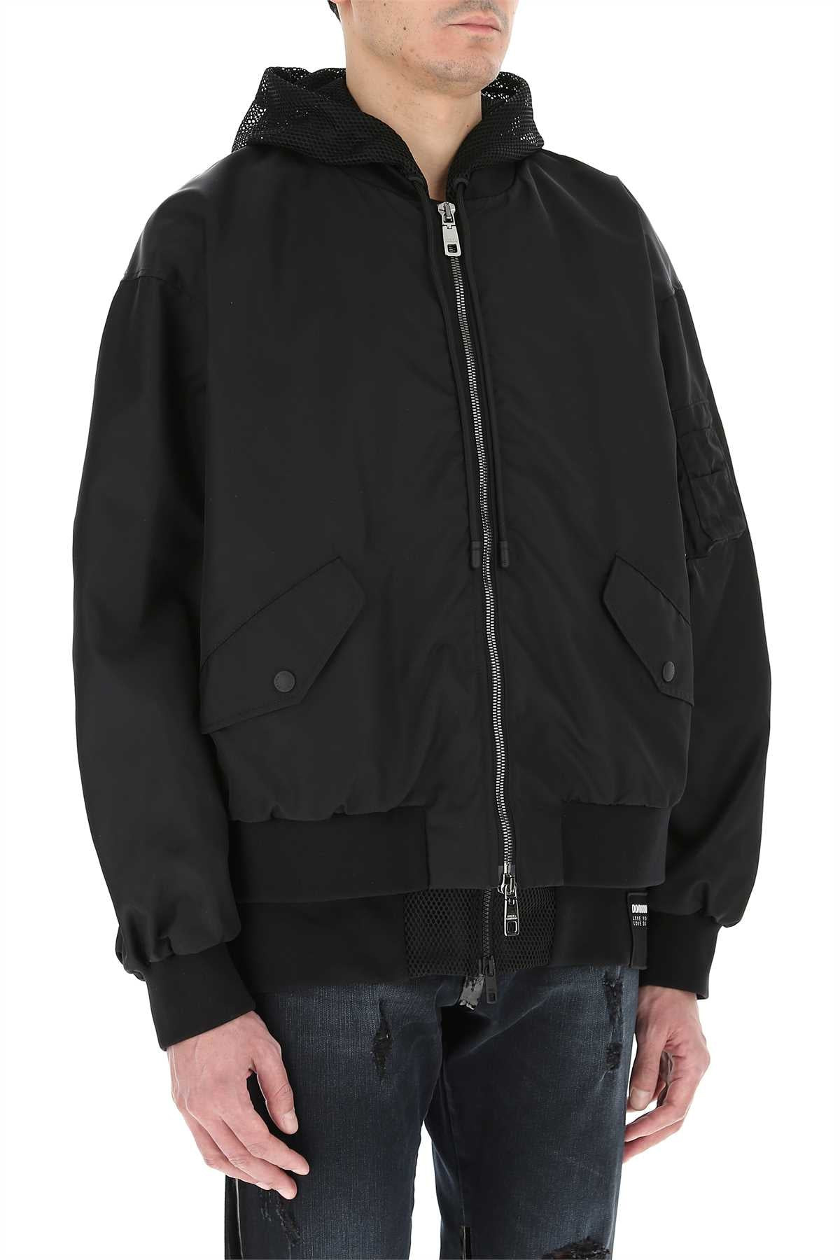 Dolce & Gabbana Men Black Nylon Bomber Jacket - 3