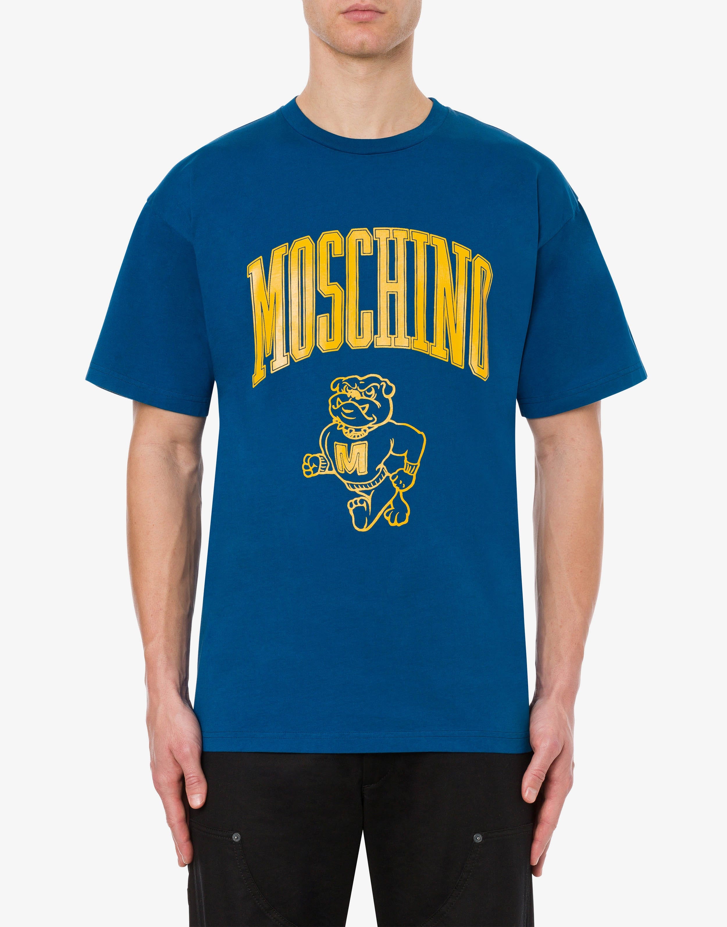 MOSCHINO VARSITY COTTON JERSEY T-SHIRT - 2