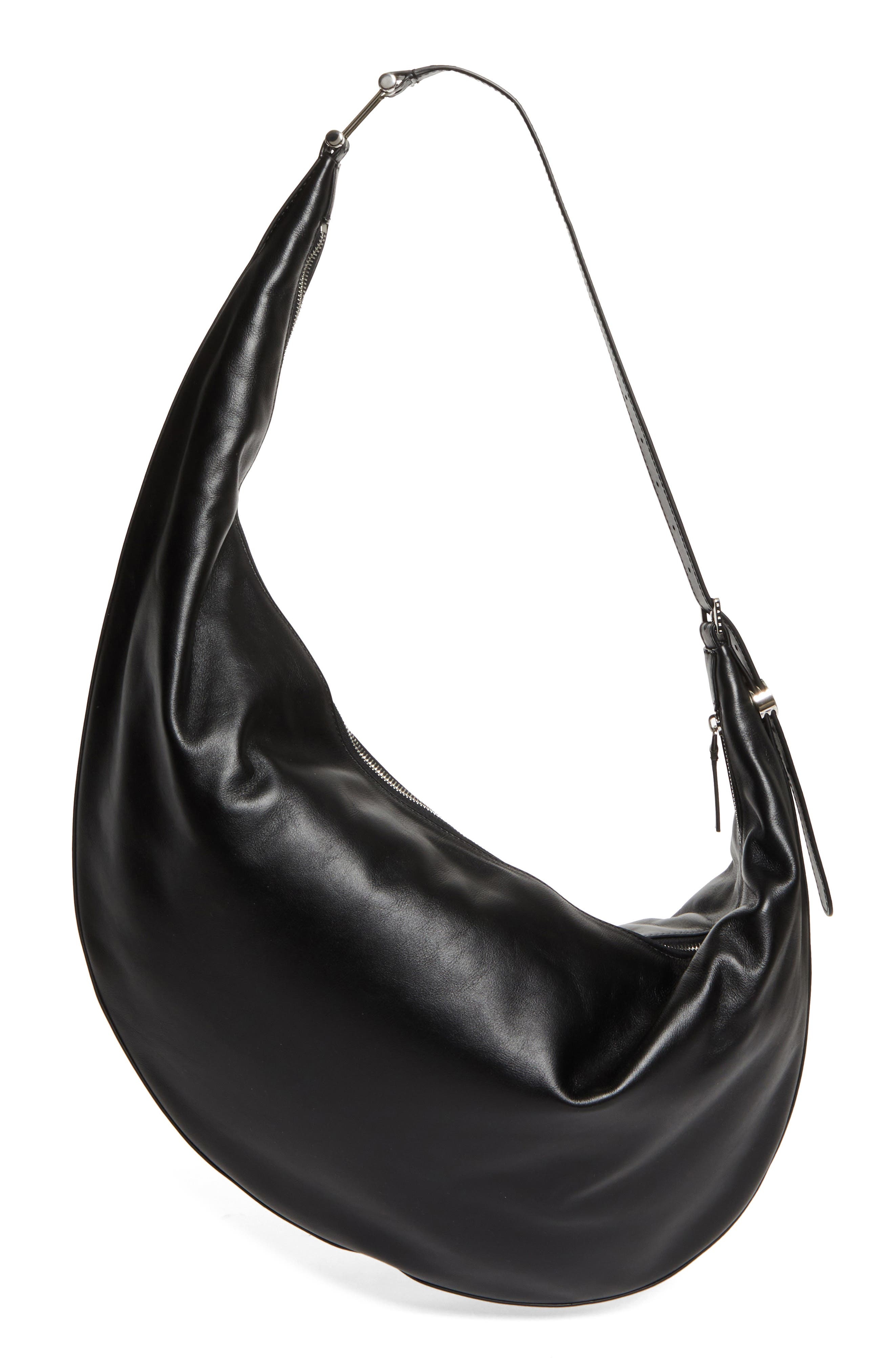 Marni Medium Dot Leather Hobo Bag in 001 - 4