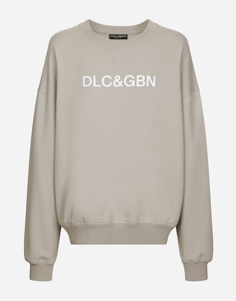 Round-neck sweatshirt with Dolce&Gabbana logo print 1