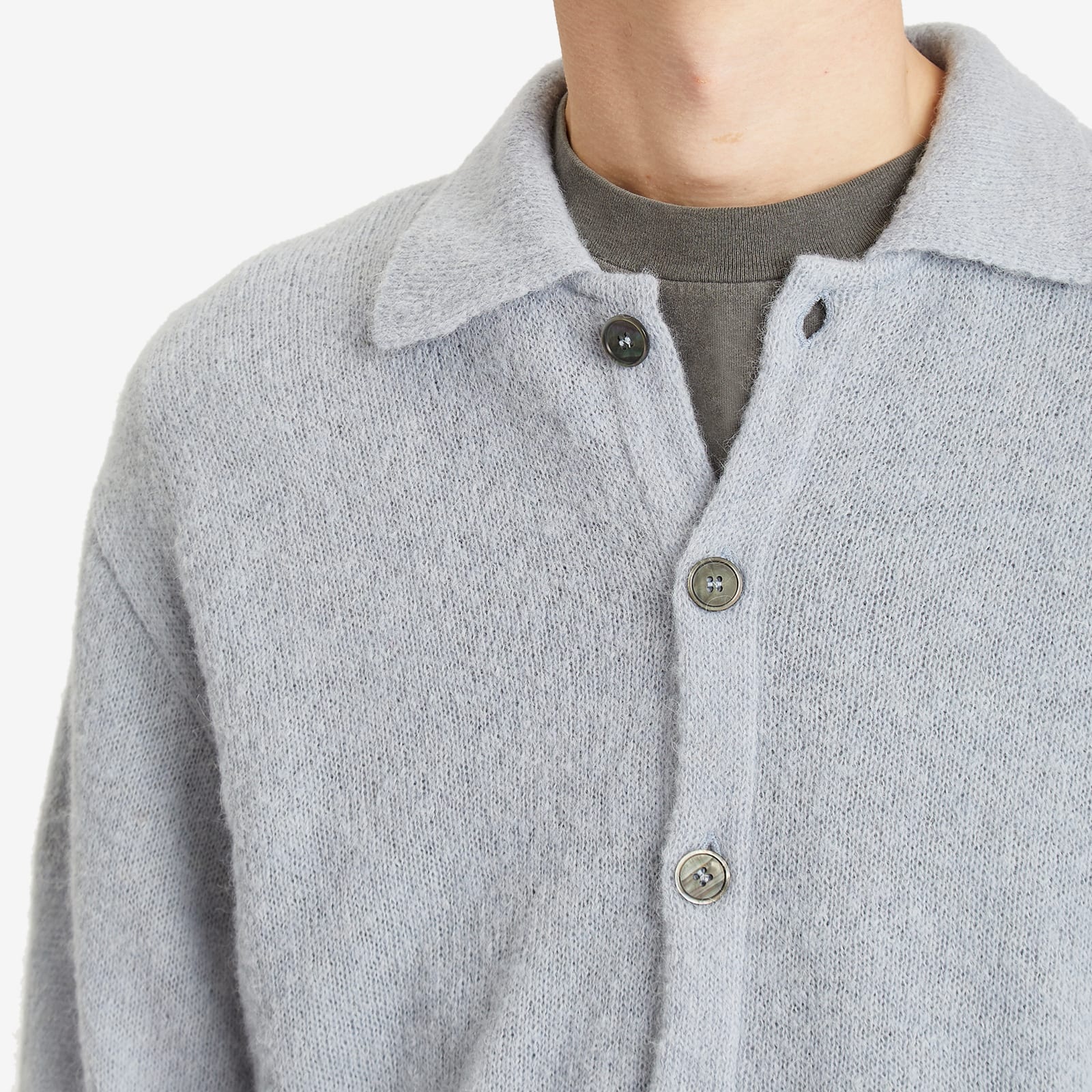 Our Legacy Evening Polo Livid Blue Fuzzy Alpaca | REVERSIBLE