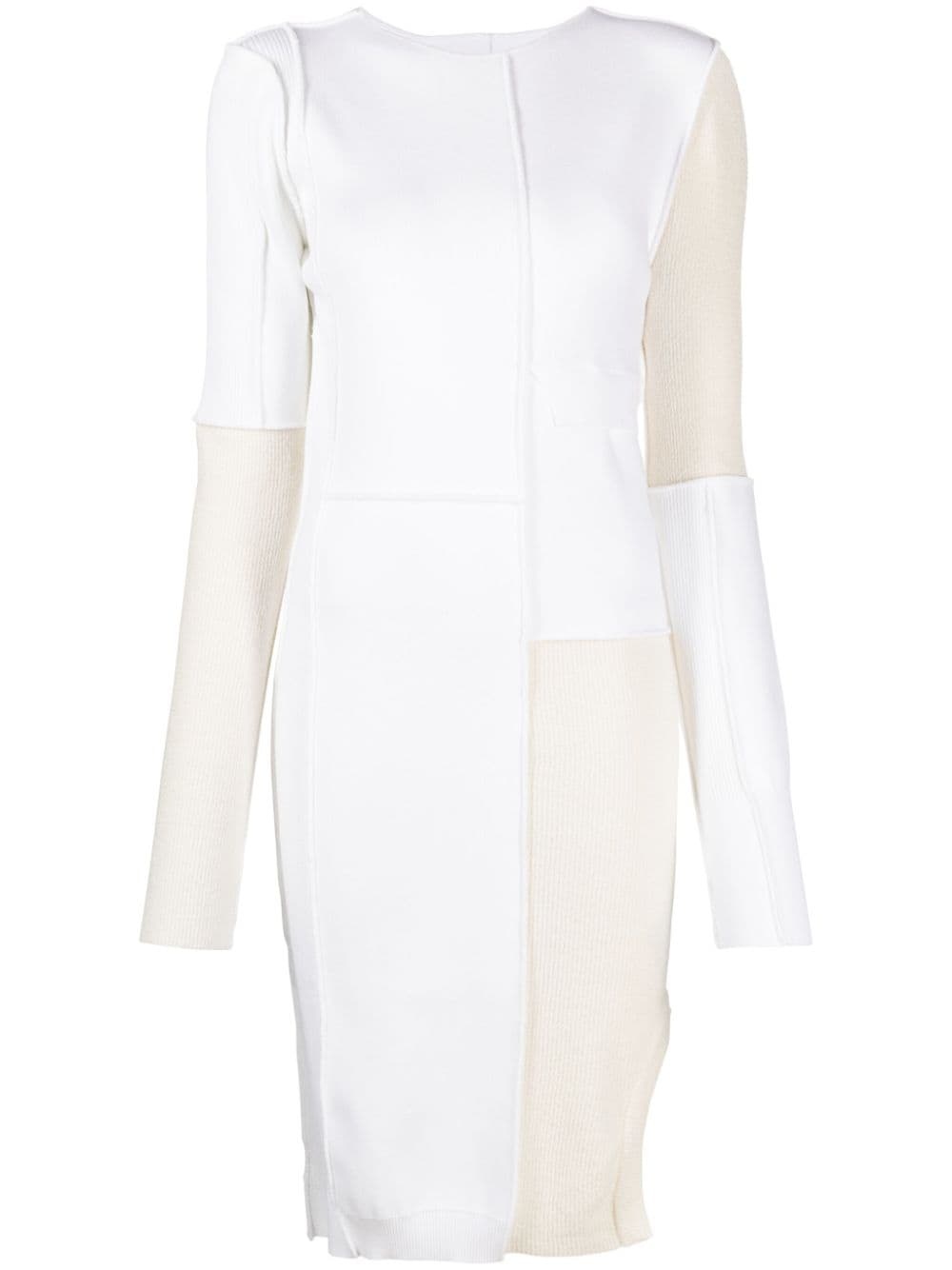 patchwork knitted midi dress - 1