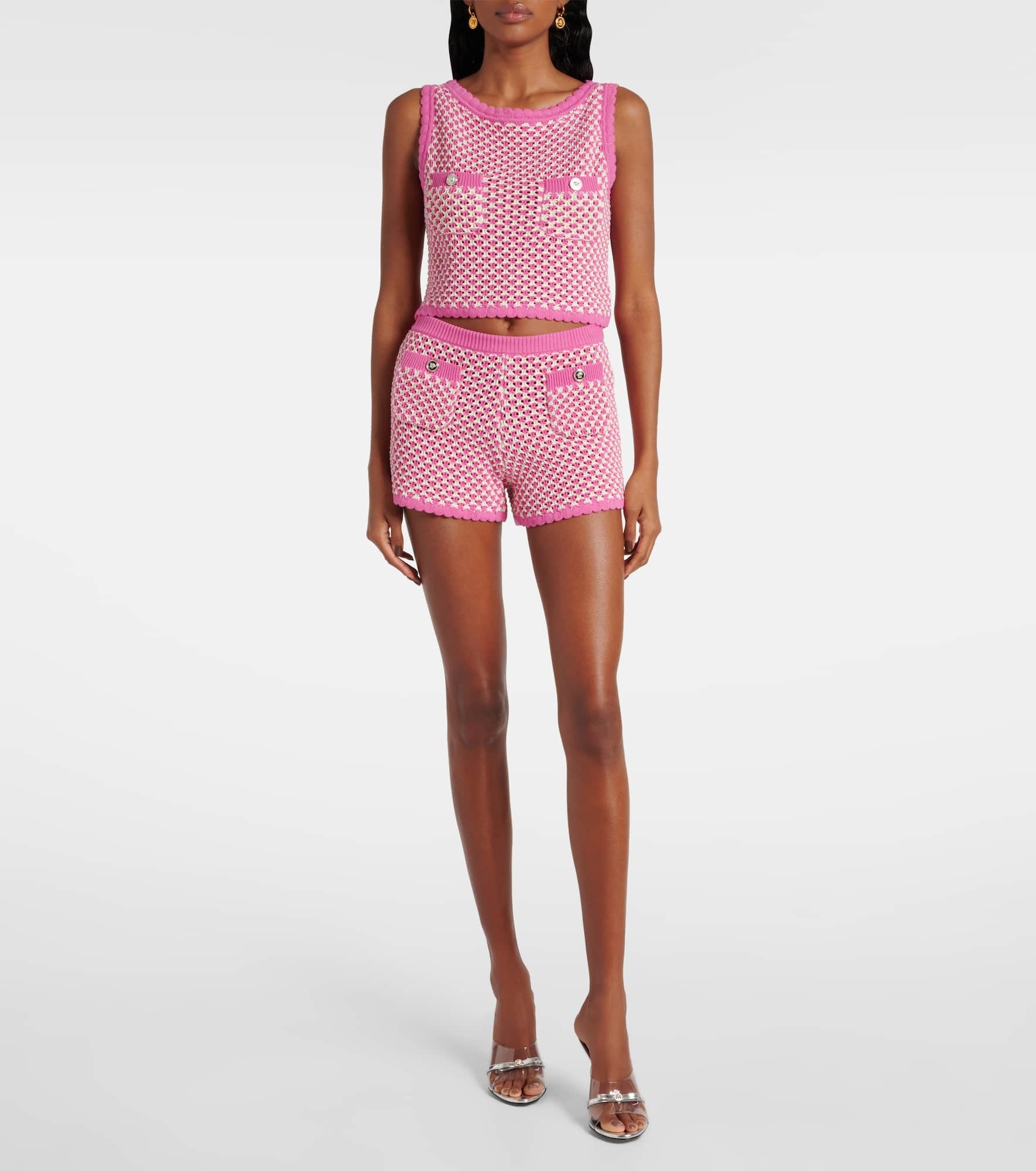 Crochet cotton-blend shorts - 2
