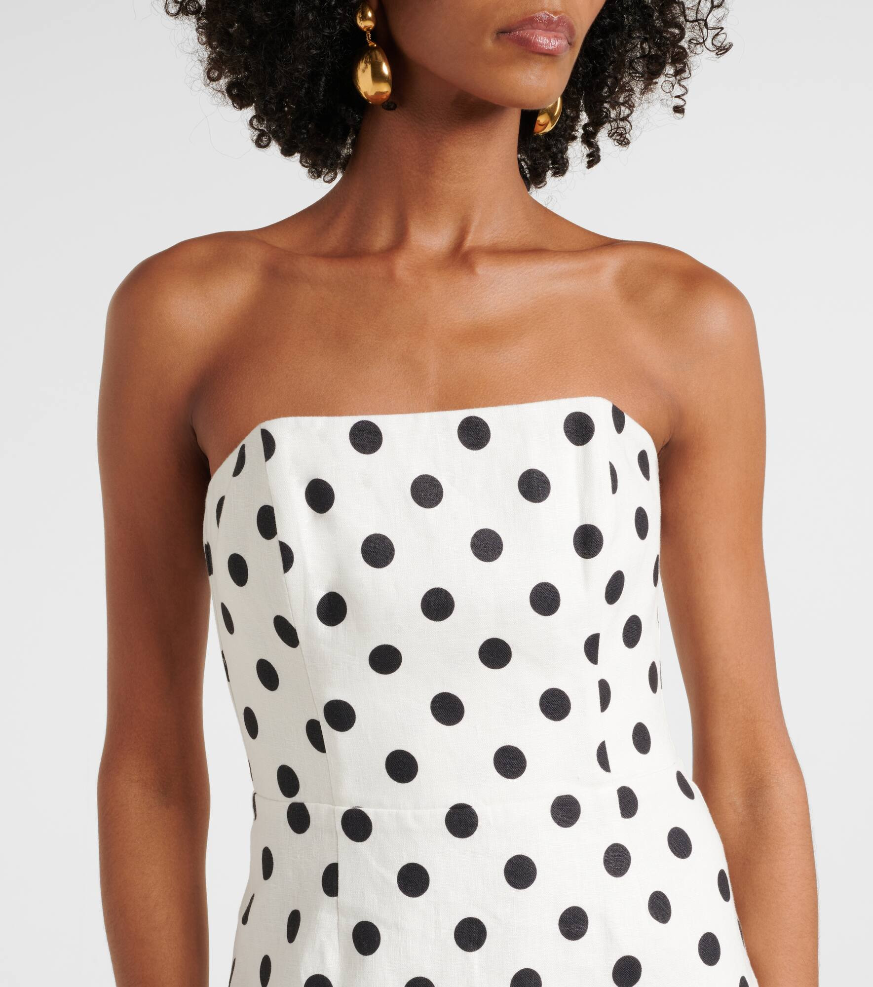 Romeo polka-dot linen maxi dress - 4