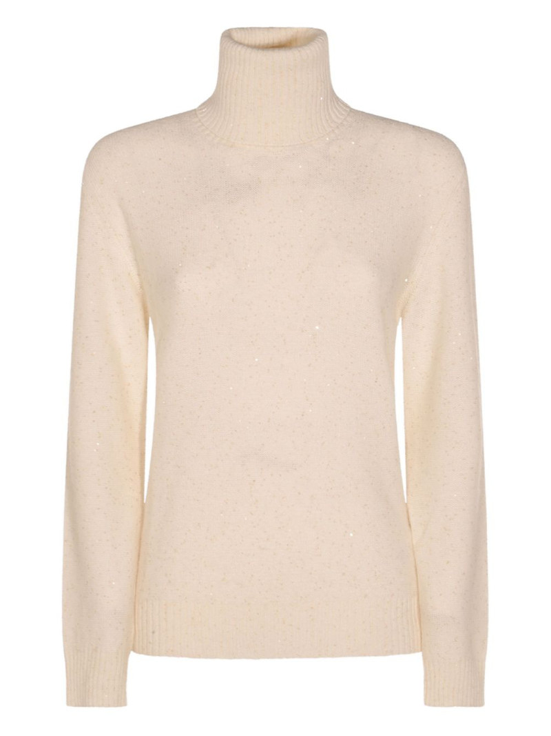 roll-neck sequin-detail sweater 1