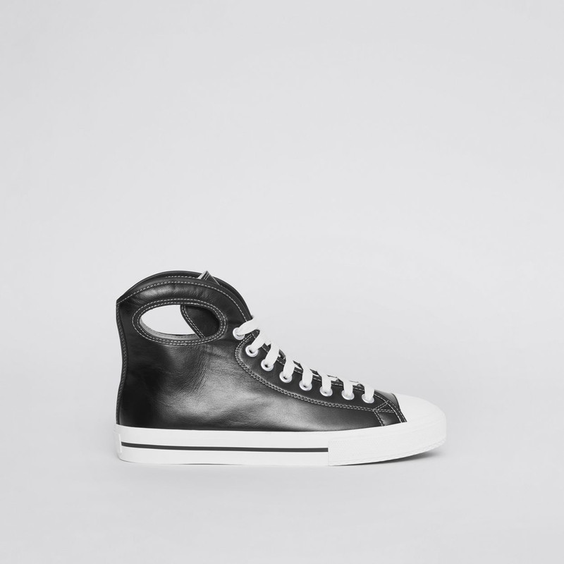 Burberry Porthole Detail Leather High-top Sneakers outlook