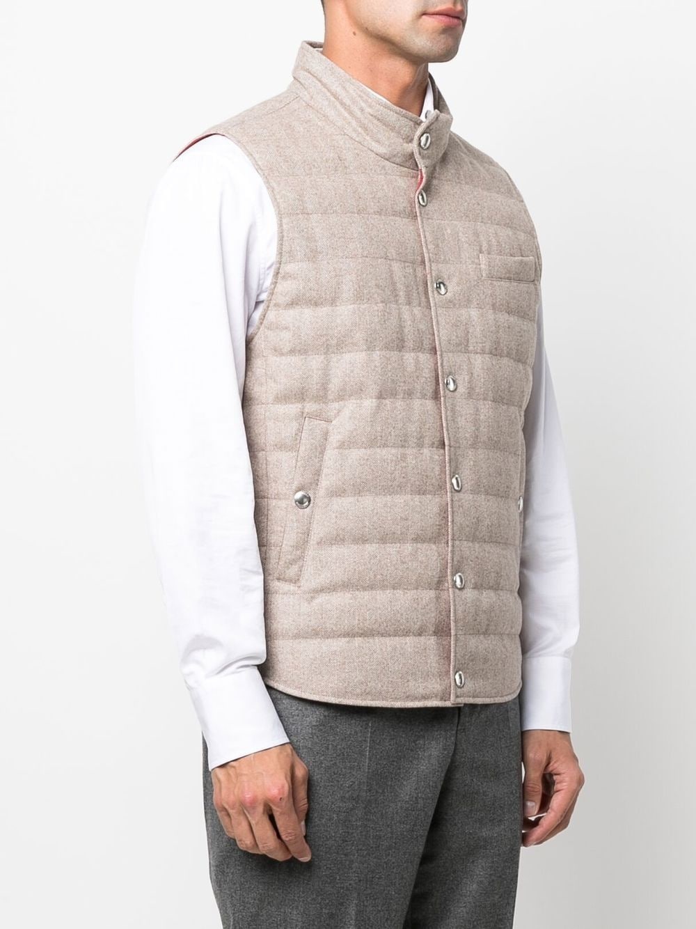 button-up padded vest - 3