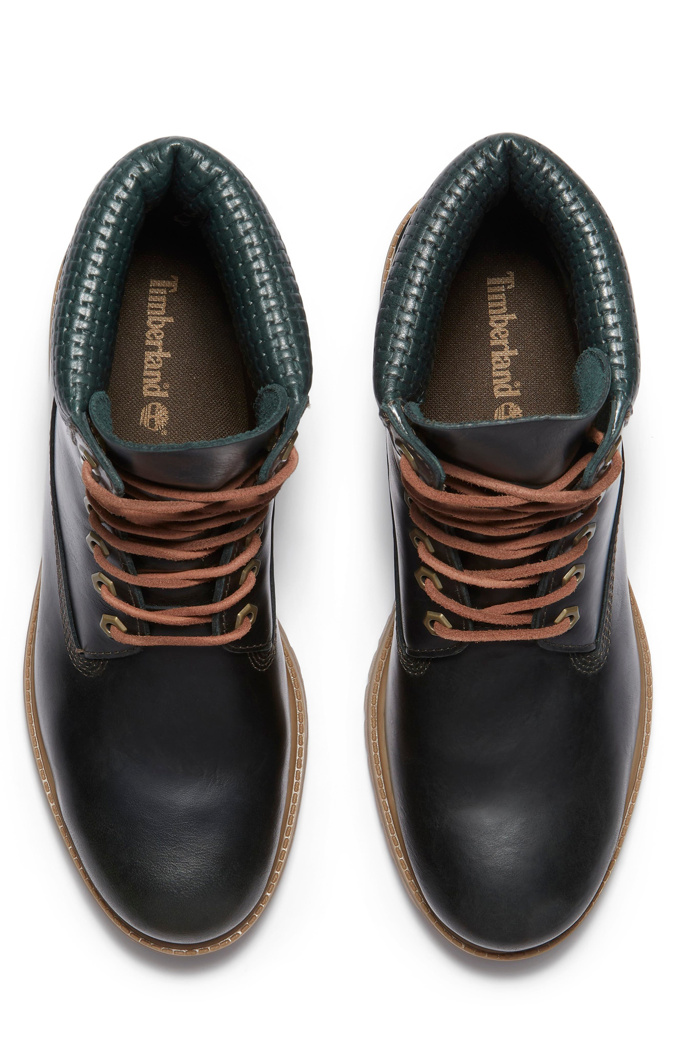 Timberland Premium 6-Inch Waterproof Boot in Dark Green Full Grain at Nordstrom - 3
