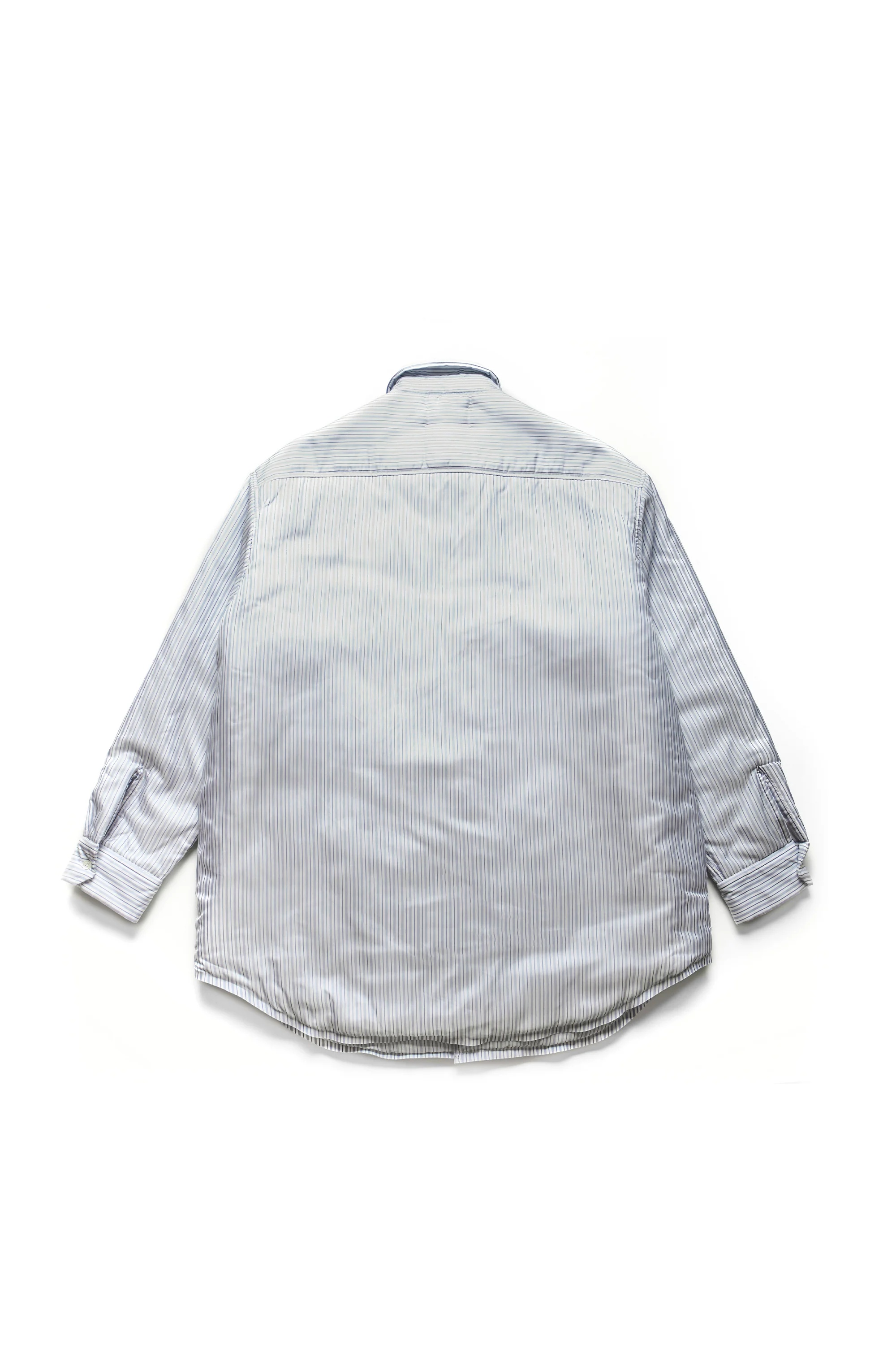 Maison Margiela Oversize Puffer Overshirt With Stripes Blue - 2