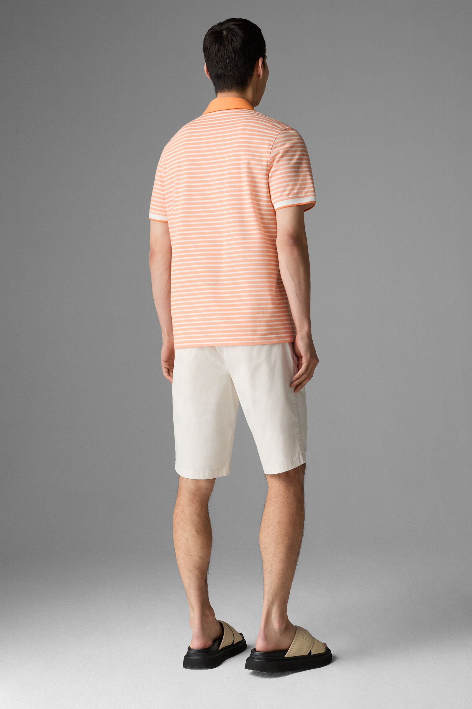 Timo Polo shirt in Orange/White - 3