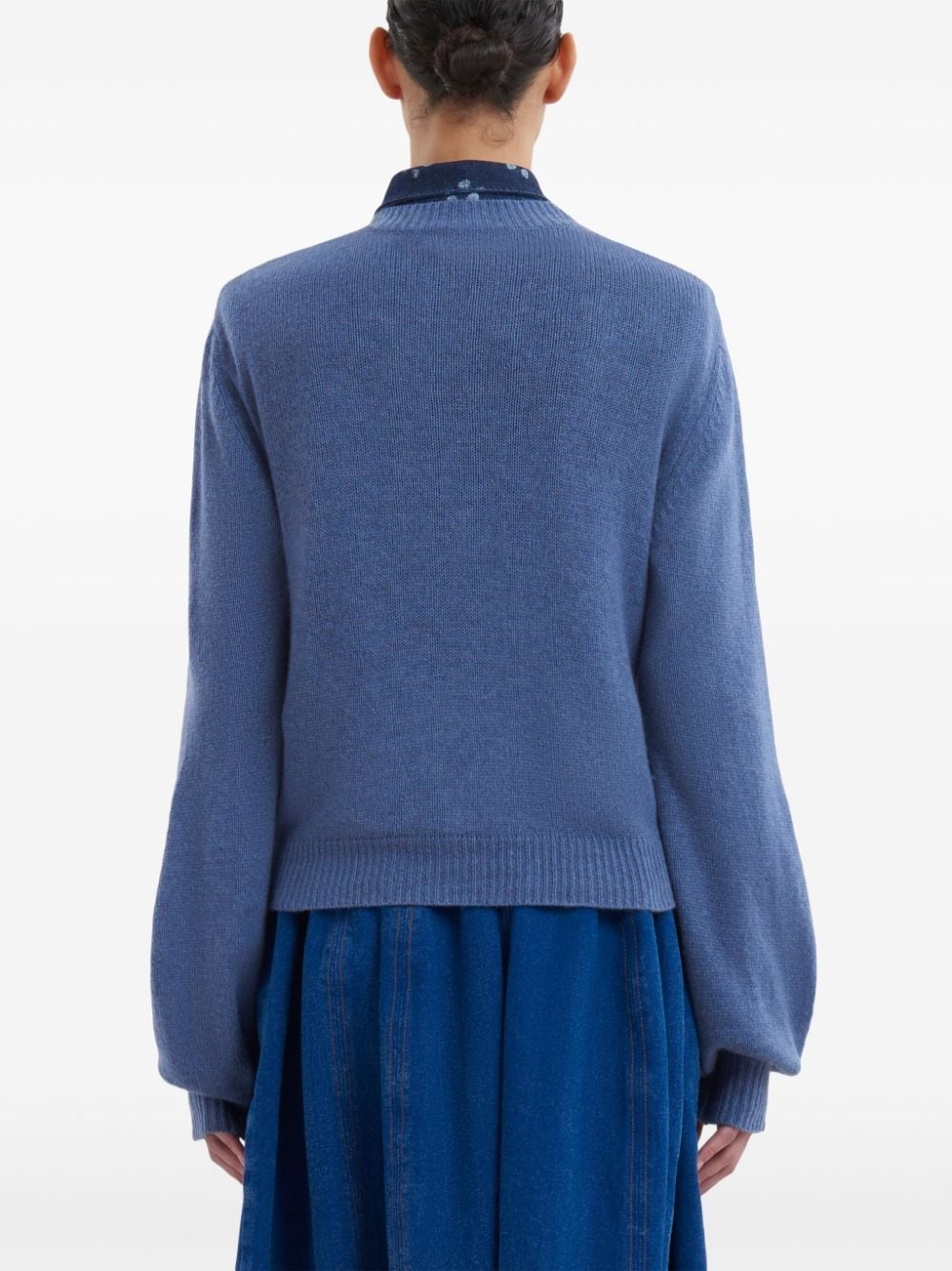 logo-patch cashmere cardigan - 4