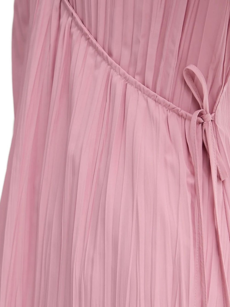 STINE GOYA pleated tie-neck midi dress outlook
