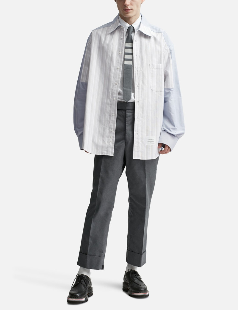 Thom Browne OVERSIZED 4-BAR REP STRIPE OXFORD SHIRT outlook
