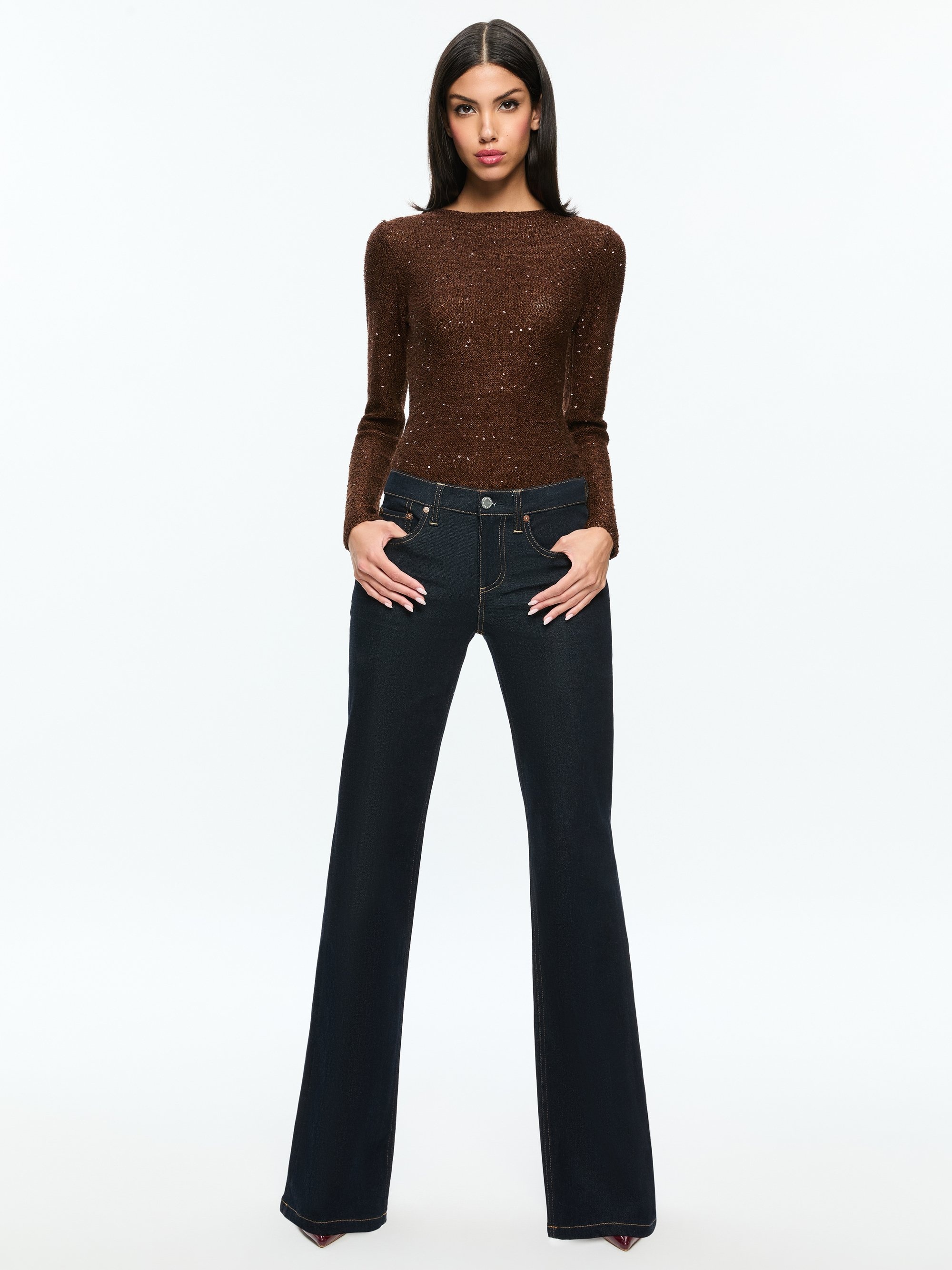 ENEIDA SLIM SEQUIN CREW - 6