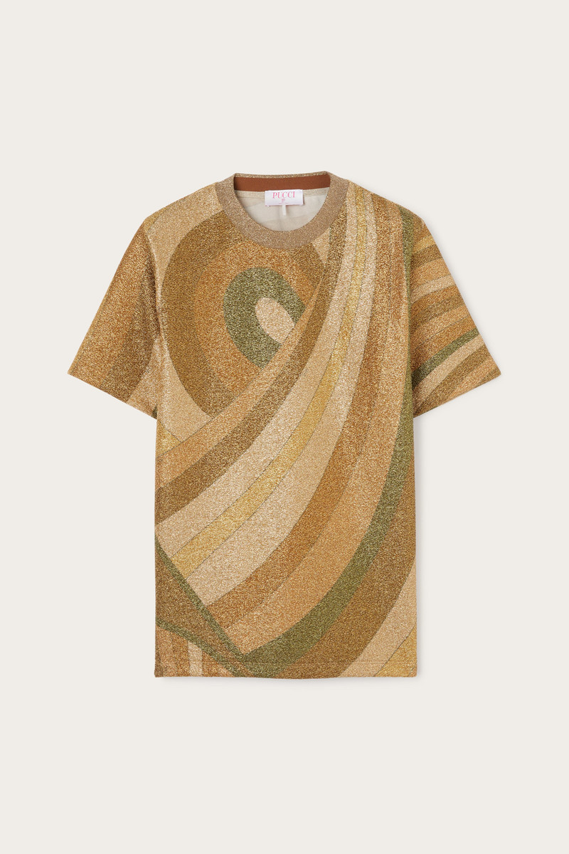 MARMO PRINT JERSEY LAMÉ T-SHIRT 1