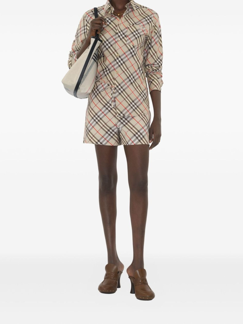 Burberry checked cotton shorts outlook