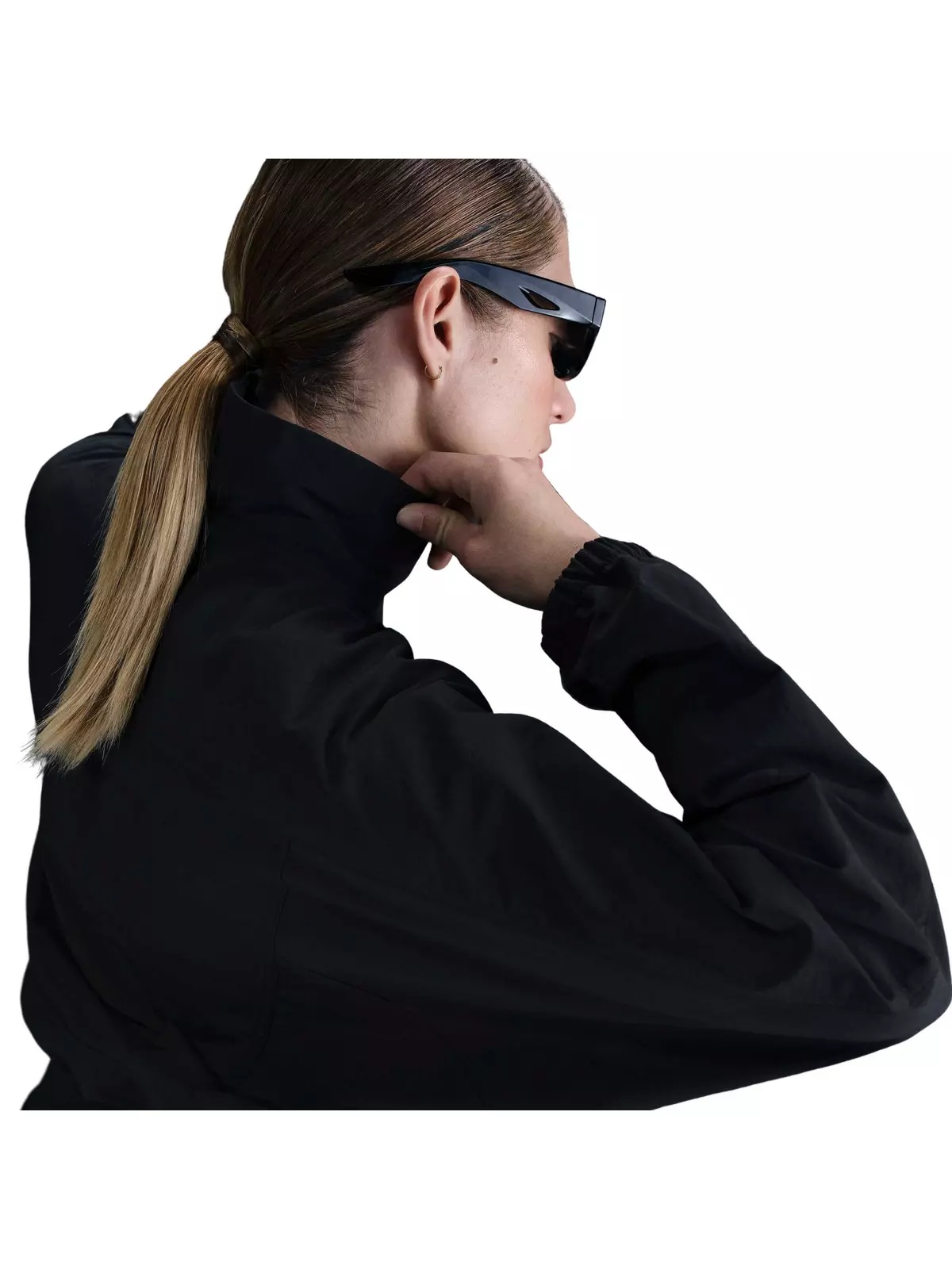 Women's Sportswear Everything Wovens Oversized Repel UV Protection Jacket - Black - 2