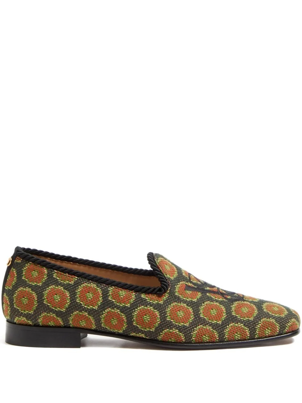 floral-patterned slip-on loafers - 1