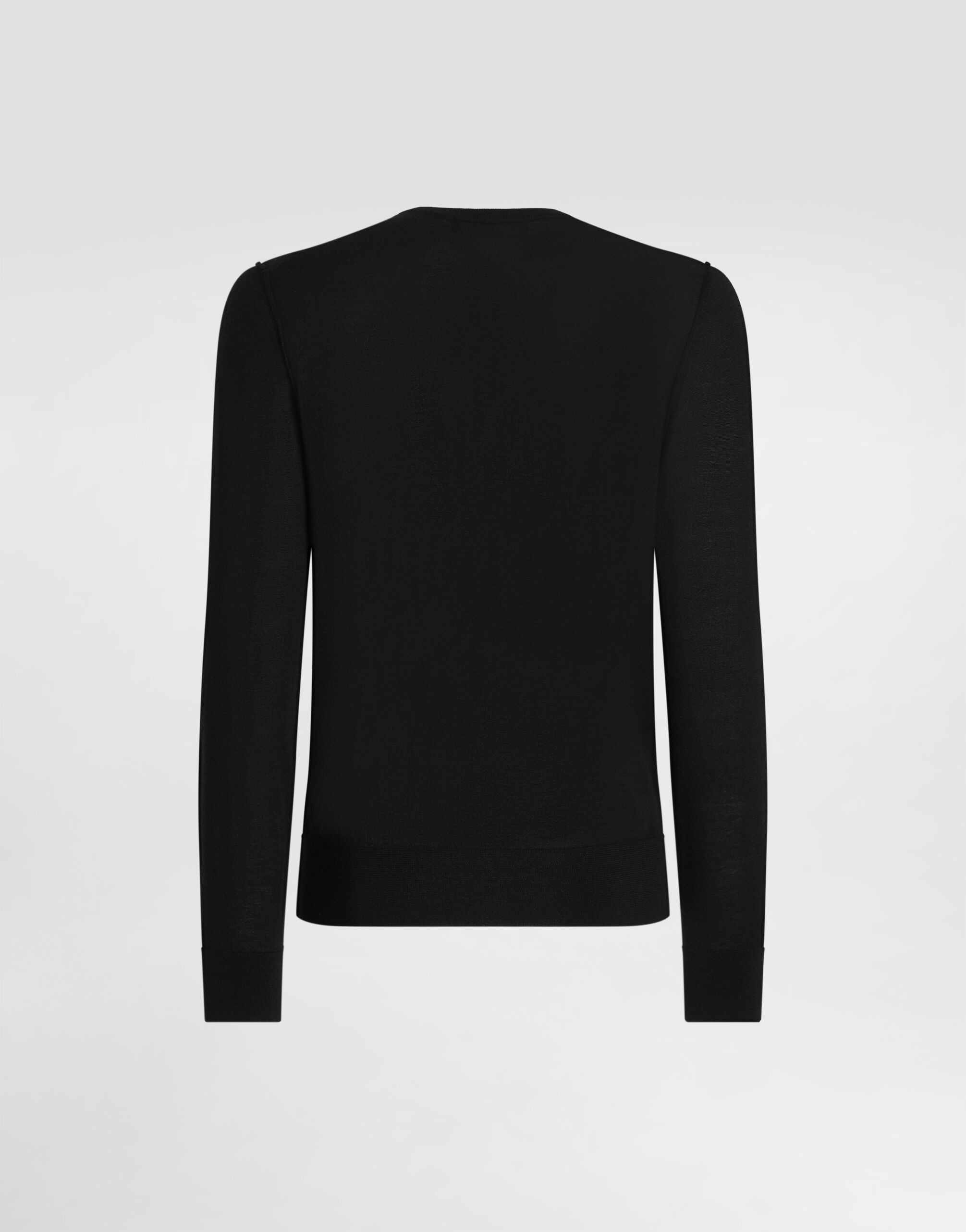 Round-neck cashmere sweater with bejeweled detailing - 6