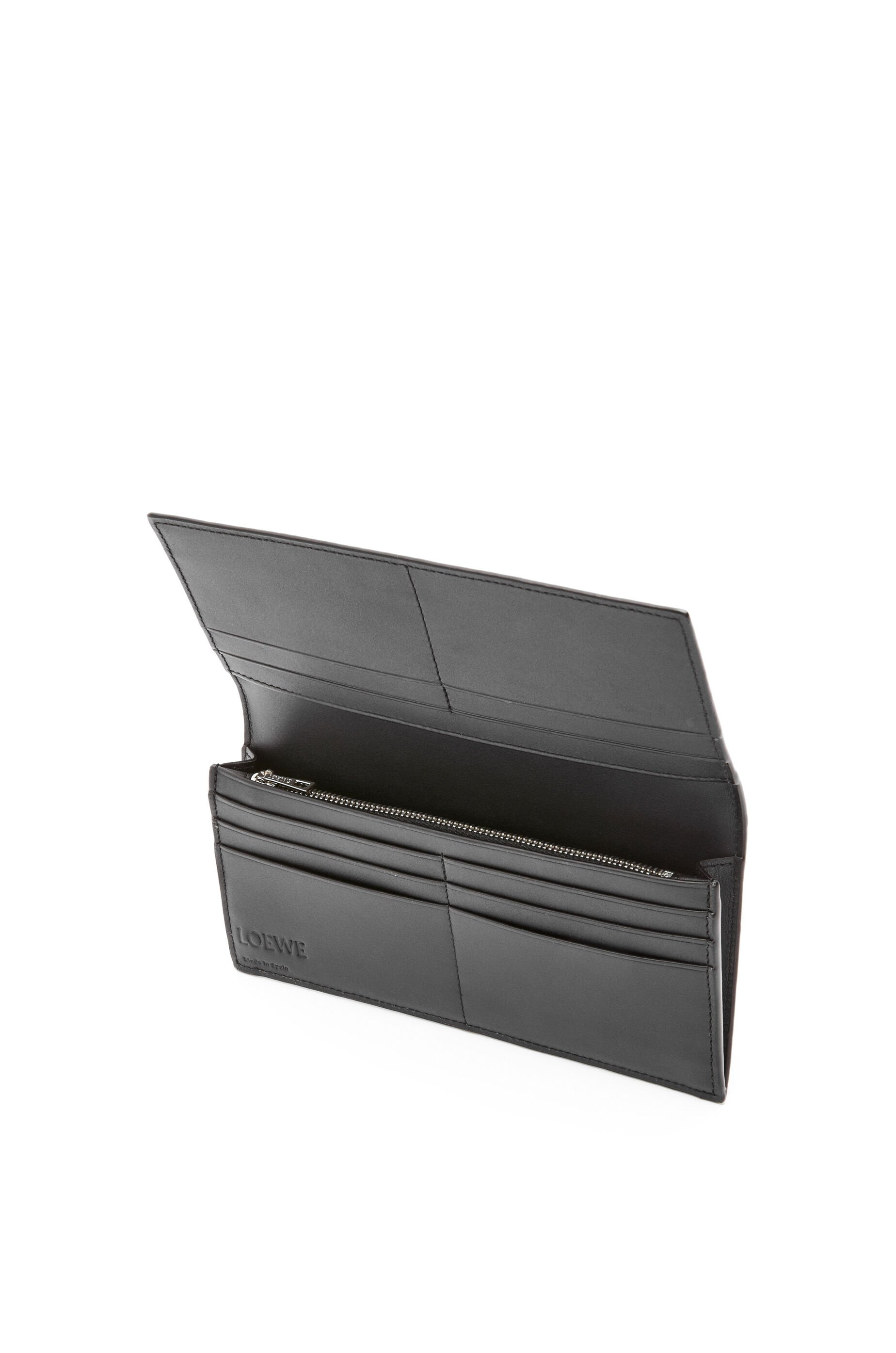 Long horizontal wallet in soft grained calfskin - 3