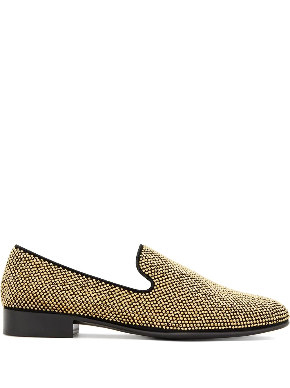 slip-on micro stud detail loafers - 1