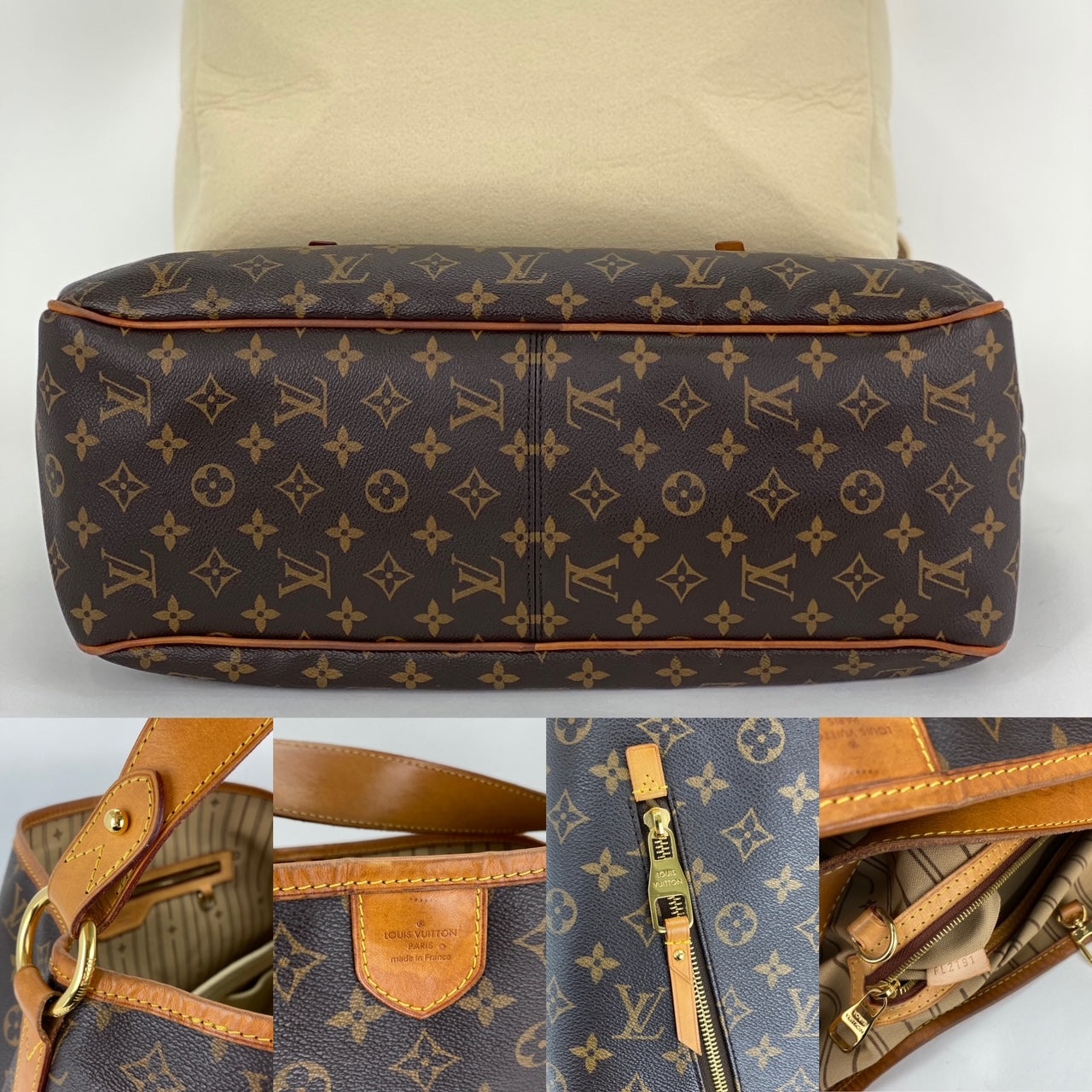 Louis Vuitton Delightful GM Tote Monogram Canvas Shoulder With Insert Bag  Pre owned Brown Cloth ref.674124 - Joli Closet